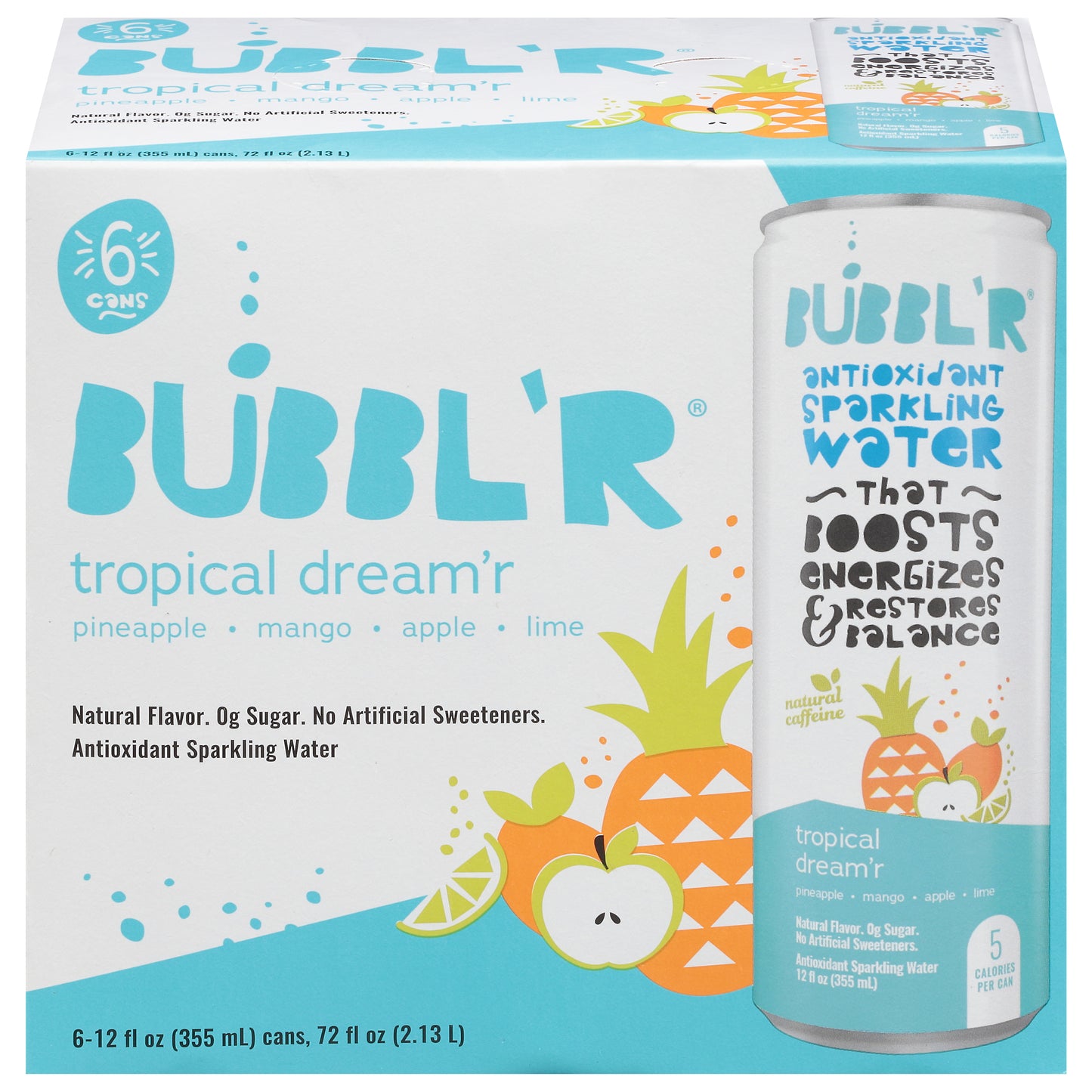 BUBBL'R Antioxidant Sparkling Water - tropical dream'r - 6pk - 12 fl oz