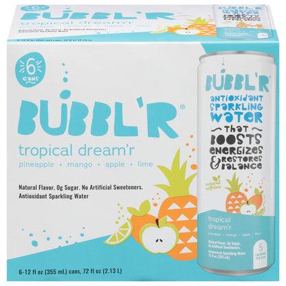 BUBBL'R Antioxidant Sparkling Water - tropical dream'r - 6pk - 12 fl oz
