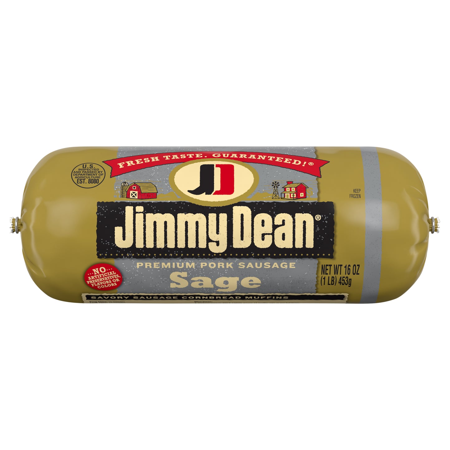 Jimmy Dean® Premium Pork Sage Breakfast Sausage Roll, 16 oz - KEEP FROZEN
