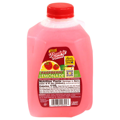 Prairie Farms Raspberry Lemonade, Quart, 32 Fl Oz