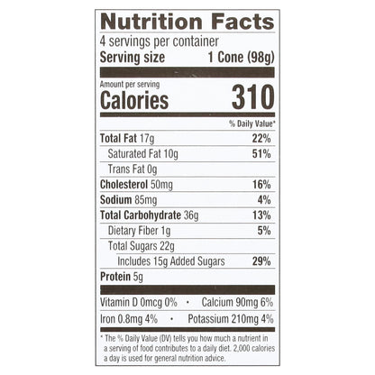 Kemps Vanilla Caramel Sundae Cones 4 - 4.6 fl oz Cones