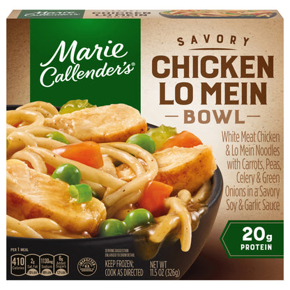 Marie Callender's Savory Chicken Lo Mein Bowl, Frozen Meal, 11.5 oz.