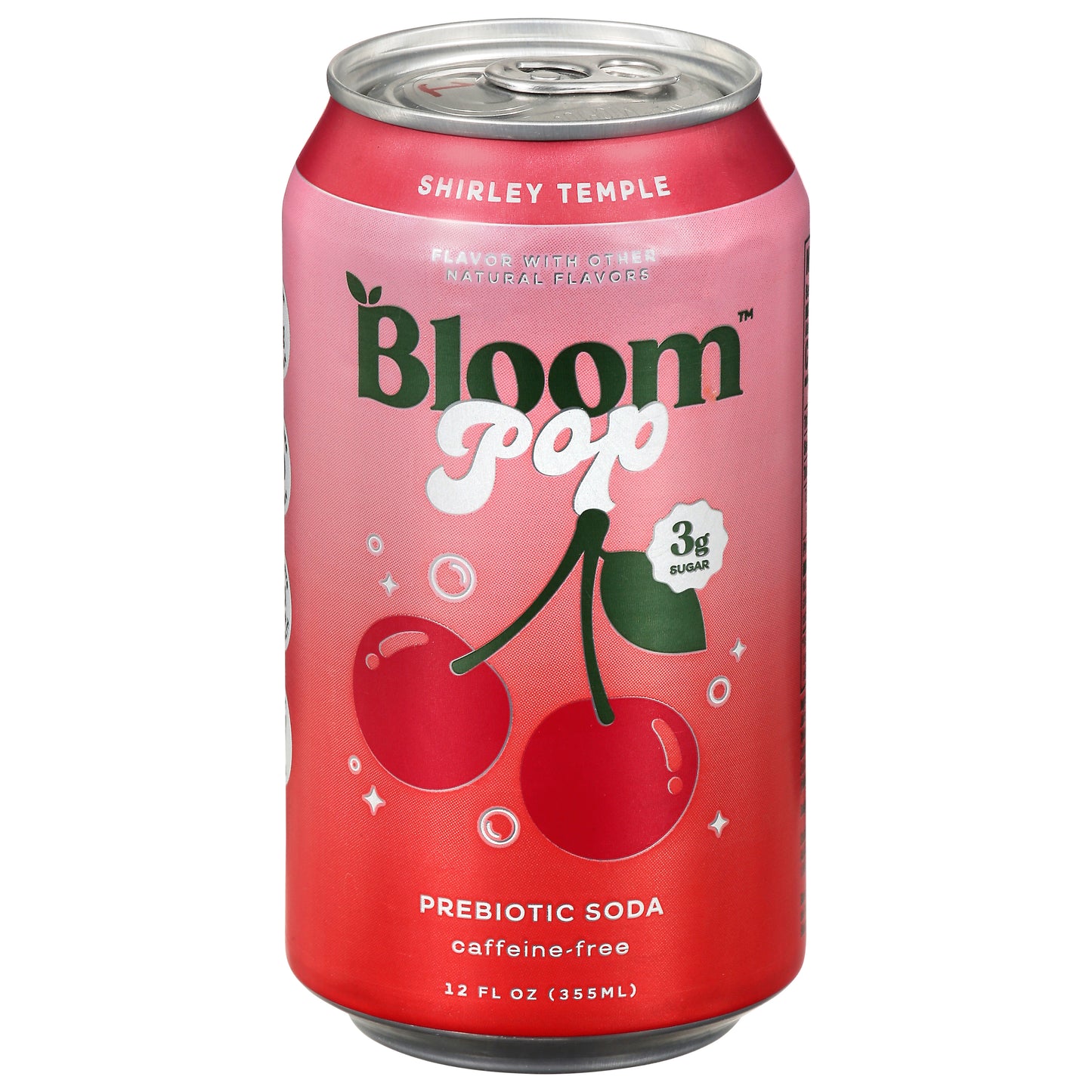 Bloom Pop Caffeine-Free Prebiotic Shirley Temple Soda 12 fl oz