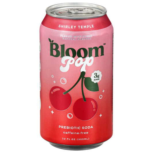 Bloom Pop Caffeine-Free Prebiotic Shirley Temple Soda 12 fl oz