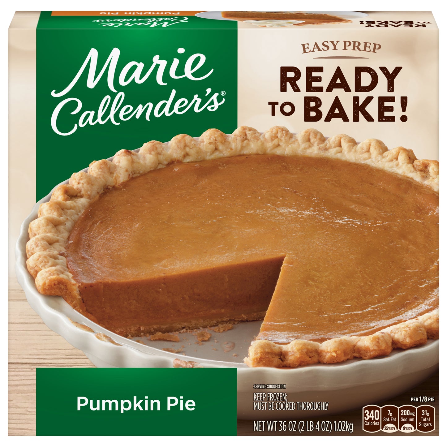 Marie Callender's Frozen Pie Dessert, Pumpkin, 36 Ounce