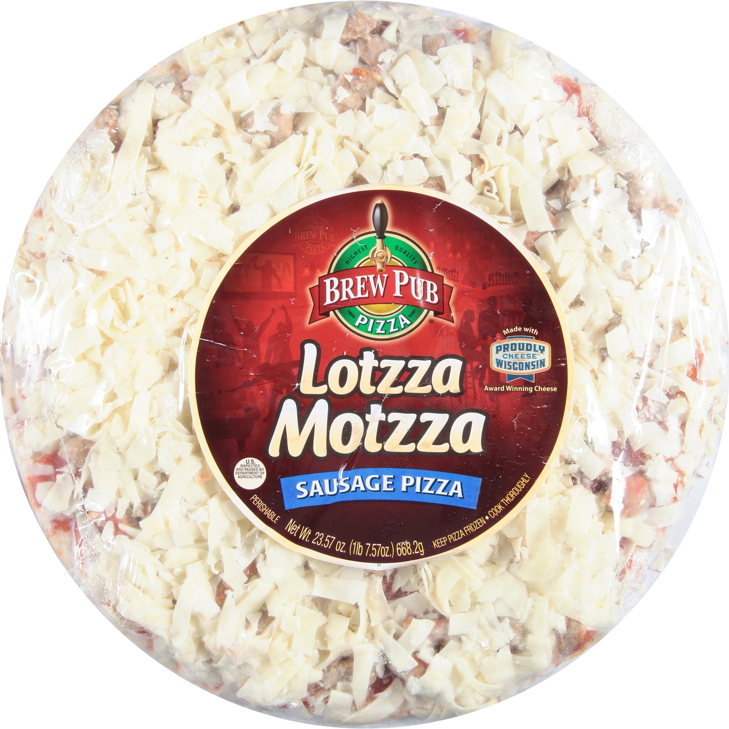 Brew Pub Pizza Lotzza Motzza Sausage Pizza 23.57 oz