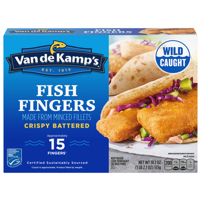 Van de Kamp's Crispy Breaded Fish Tenders, Frozen, 18.1 oz.