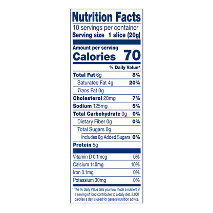 Crystal Farms Muenster Sliced Cheese, 7 oz, 10 count