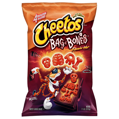 Cheetos Bag of Bones Flamin' Hot Flavored Cheese Flavored Snacks 7.5 oz