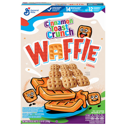 Cinnamon Toast Crunch Waffle Breakfast Cereal, Crispy Cinnamon Cereal, 11.6 oz
