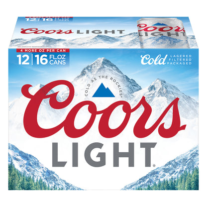 Coors Light Beer 12 ea