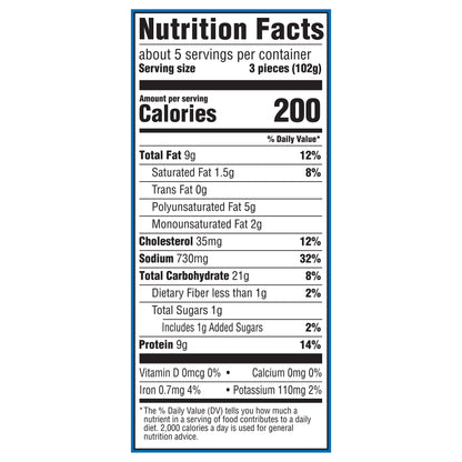 Van de Kamp's Crispy Breaded Fish Tenders, Frozen, 18.1 oz.